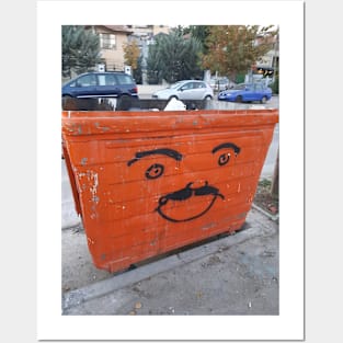 Dumpster moustache Posters and Art